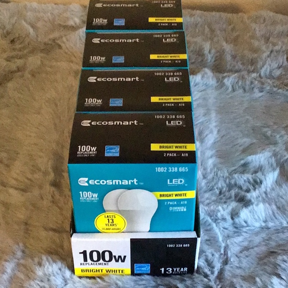 Bright White LED Bulbs - 2 Pack total 8 bulbs